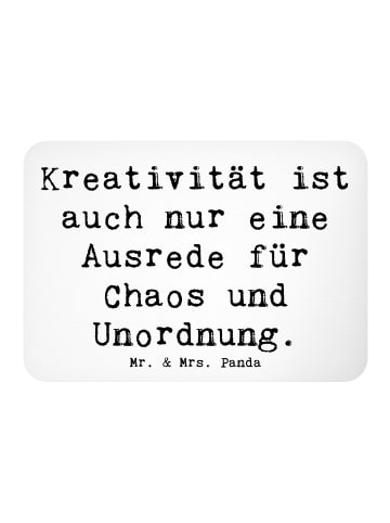 Mr. & Mrs. Panda magnet Spruch Kreativität und Chaos mit Spruch in Weiß