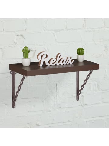 relaxdays 6x Regalwinkel in Rostbraun