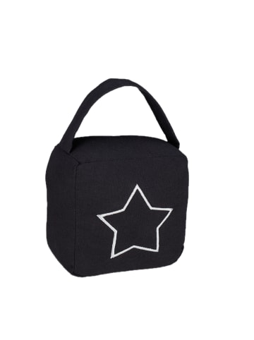 relaxdays 4 x Türstopper "Sack" in Schwarz