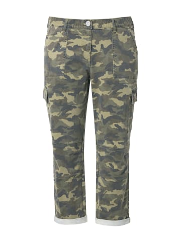 Ulla Popken Cargohose in olivgrau