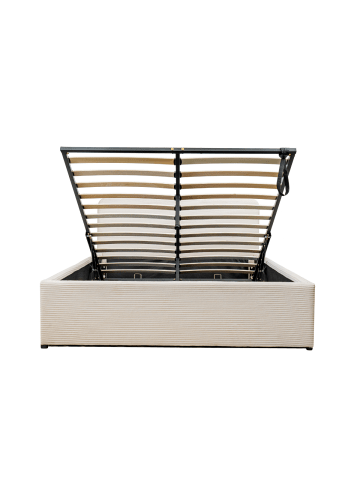 CALICOSY Stauraumbett LIVY in Beige - (W) 215  x (H) 88  x (L) 170  cm