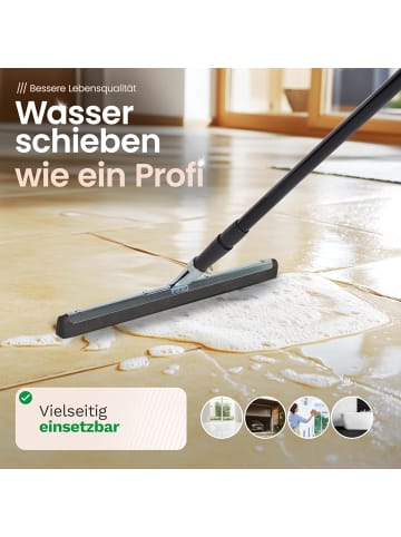 Novaliv Novaliv 5X Wasserabzieher 45cm Boden Dusche Auto mit 130 cm Stiel Dusc in Silber