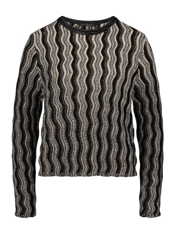 Betty Barclay Strickpullover mit Pailletten in Patch Black/Taupe