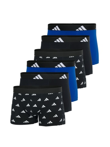 adidas Boxershort 6er Pack in Schwarz/Weiß/Blau