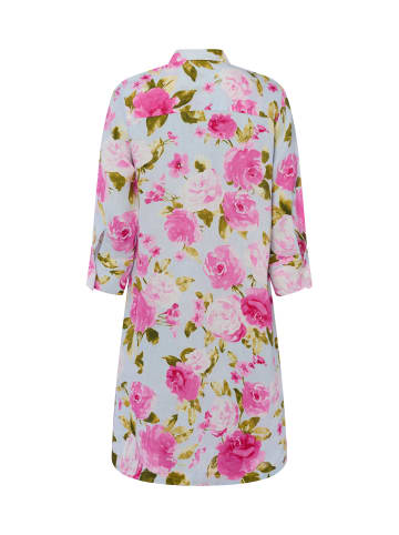 Franco Callegari Leinenkleid in weiß pink - 0059