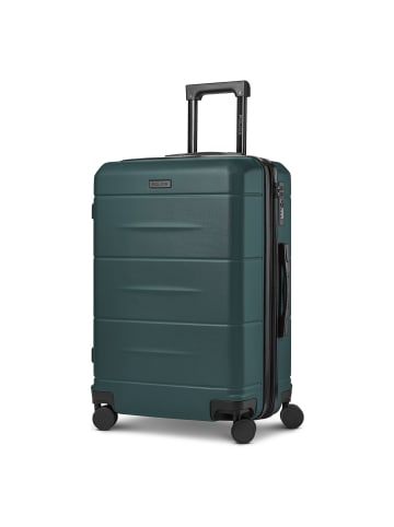 Police London 4 Rollen Trolley 64 cm mit Dehnfalte petrol