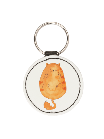 Mr. & Mrs. Panda Anhänger Katze Frühaufsteher ohne Spruch in Weiß