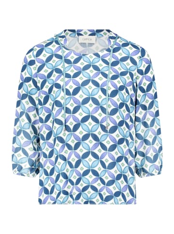 CARTOON Blusenshirt mit Schnürung in Blau/Grün