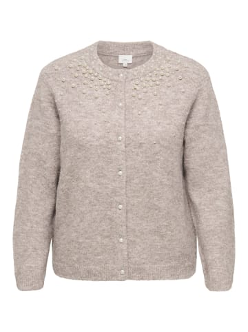 ONLY Carmakoma Strickjacke in Malt Ball