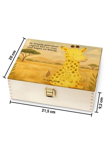 Mr. & Mrs. Panda Tee Organizer Giraffe Zufrieden Design mit Spruch in Weiß