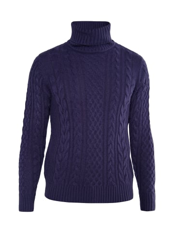 MO Pullover Mit Zopfstrick in Marine