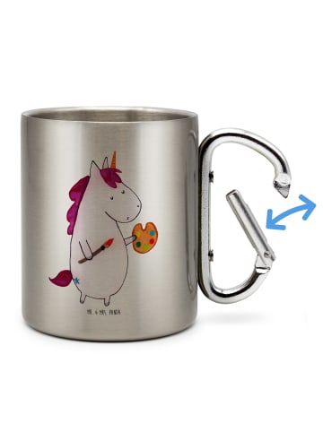 Mr. & Mrs. Panda Teetasse Einhorn Künstler ohne Spruch in Silber