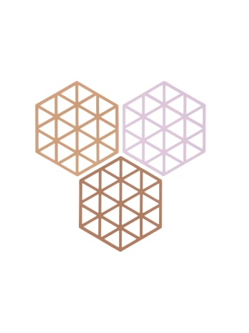 Zone Denmark Untersetzer Triangles in Light Terracotta/Lupine/Almond