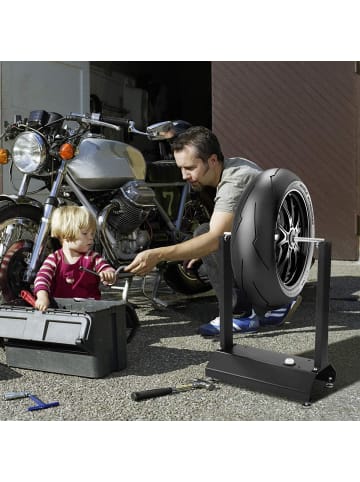 COSTWAY Auswuchtgerät für Motorradräder in Schwarz