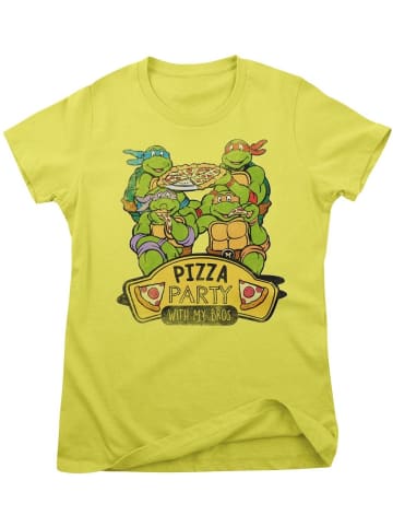 Teenage Mutant Ninja Turtles Shirt "Pizza Party With My Bros Girly Tee" in Gelb