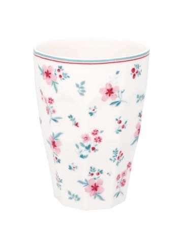 Greengate FRENCH Latte Cup SILA Weiß mit Blumen