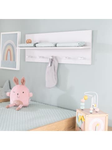 roba Wandgarderobe Maren 2 Lichtgrau – mit Ablage & 5 Haken