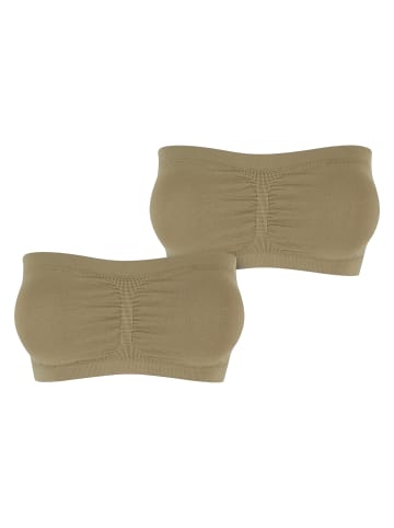 Urban Classics Bandeau Bras in khaki+khaki