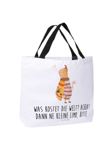 Mr. & Mrs. Panda Strandtasche Nachtfalter Fähnchen mit Spruch in Weiß