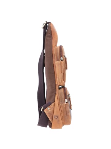 Greenburry Vintage Umhängetasche Leder 20 cm in brown