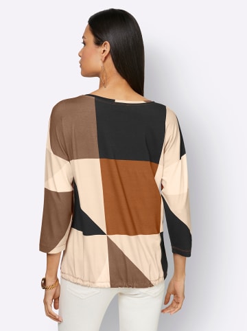 creation L Shirt in champagner-cognac-bedruckt