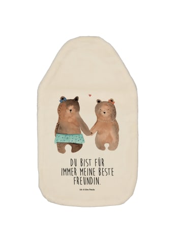 Mr. & Mrs. Panda Bettflasche Bär Freundin mit Spruch in Weiß