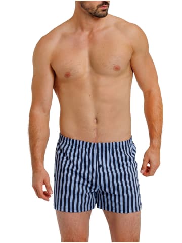 Haasis Bodywear 2er-Set: Boxershorts in navy-Streifen