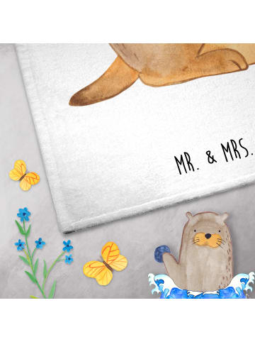 Mr. & Mrs. Panda Handtuch Erdmännchen ohne Spruch in Weiß