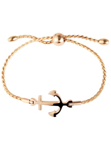 Adeliás Damen Armband aus Edelstahl 22,5 cm in gold