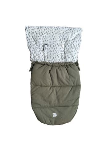 Kaiser Naturfellprodukte Babyschalenfußsack Small Jersey Hooded olive green