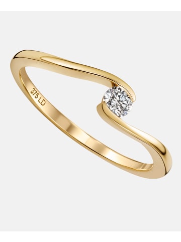 Diamant L'éternel Ring aus 375 Gelbgold mit 0.1 Karat Diamant
