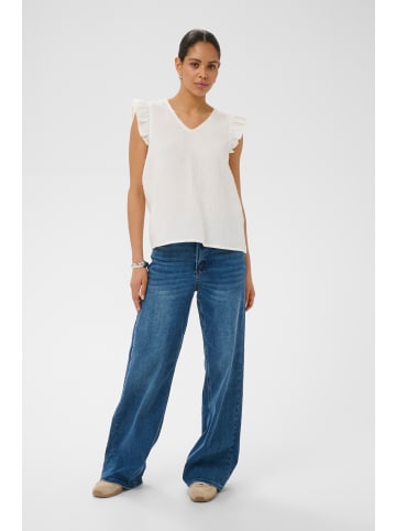 Kaffe Bluse kurzarm KAvafla Regular fit in Chalk