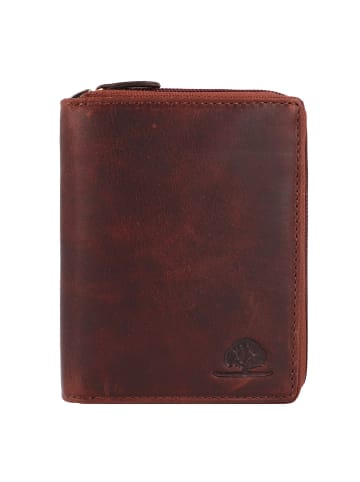 Greenburry Rugged Geldbörse RFID Schutz Leder 10 cm brown