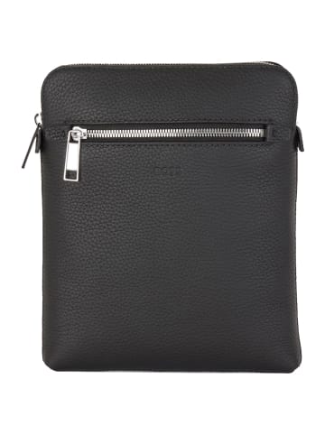 BOSS Crosstown - Umhängetasche Leder 24 cm in schwarz