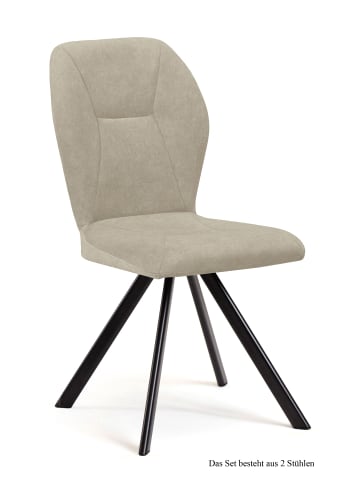 58 aufm Kessel ESSZIMMERSTUHL (2er-Set) Delta 51x92x60 Schwarz/Natur