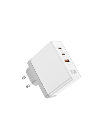 Wisam Schnell-Ladegerät 2xUSB-C, USB-A, 100W/100W/30W, GaN (weiß)