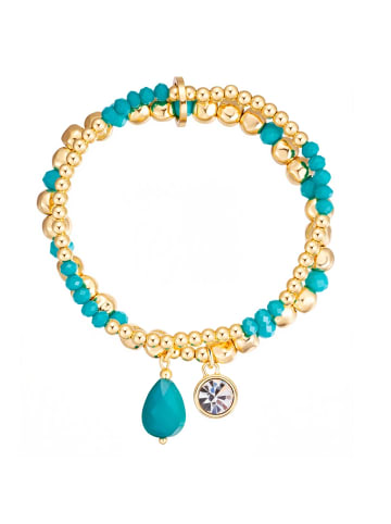 Lulu & Jane Armband aus Metall-Legierung mit Glaskristall in gelbgold