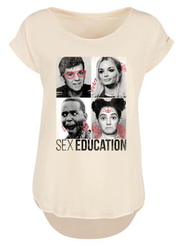 F4NT4STIC Long Cut T-Shirt Sex Education Class Photos Netflix TV Series in Whitesand