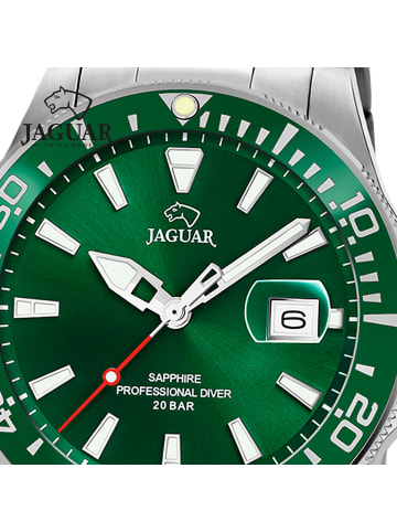 Jaguar Analog-Armbanduhr Jaguar Pro Diver silber groß (ca. 43,5mm)
