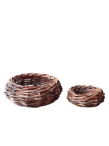 A2Living Rattan Korb Schale 2er Set 36 und 54 cm