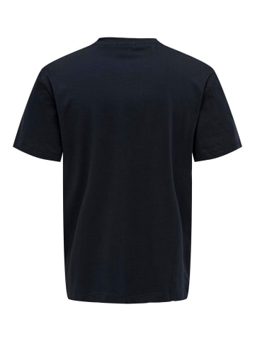 Only&Sons T-Shirt 2er-Set Rundhals Kurzarm in Schwarz-Blau