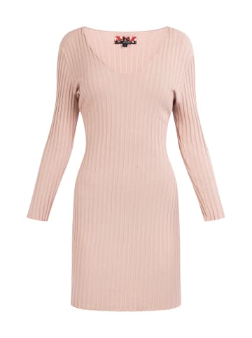 myMo ROCKS Damen Kleid Aus Rippstrick in Pink
