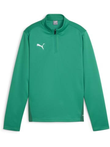 Puma T-Shirt "TeamGoal Training 1/4 Zip Top Jr" in Grün
