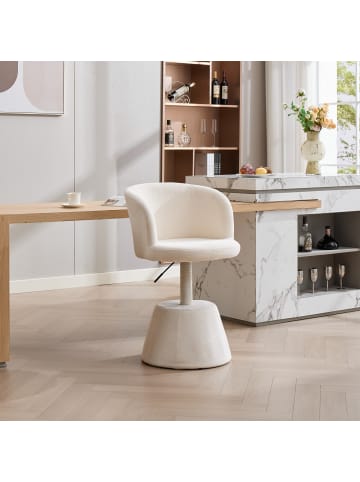 ABRIHOME Barhocker in Beige höhenverstellbar 360 Grad Drehbar