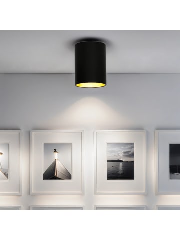 Licht-Erlebnisse Deckenlampe Ø 8.9 x (H)11.5 cm in Schwarz GoldSchwarz Gold