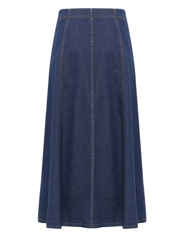 Zero  Jeansrock Maxi in A-Linie in Dark Blue Denim