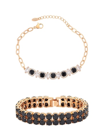 faina Women Jewelry Set in rose gold black