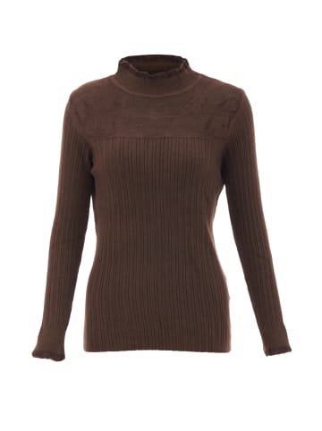 NAEMI Damen Strickpullover in Braun