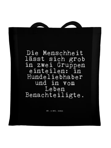 Mr. & Mrs. Panda Shopping Tasche Die Menschheit lässt sich... mi... in Schwarz