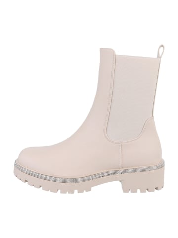 Ital-Design Stiefelette in Beige